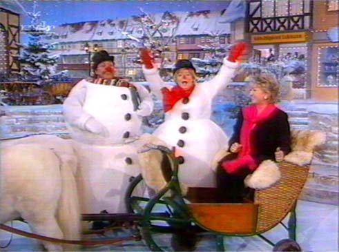 Herbert Roth Gala, Gerda Gabriel und Achim Menzel als Schneefrau und Schneemann